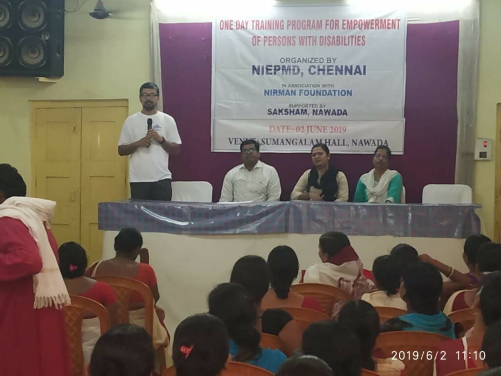 NIRMAN organizes a one-day training workshop for the Anganwadi Workers (AWWs) – Sponsored and Supported by NIEPMD, Chennai